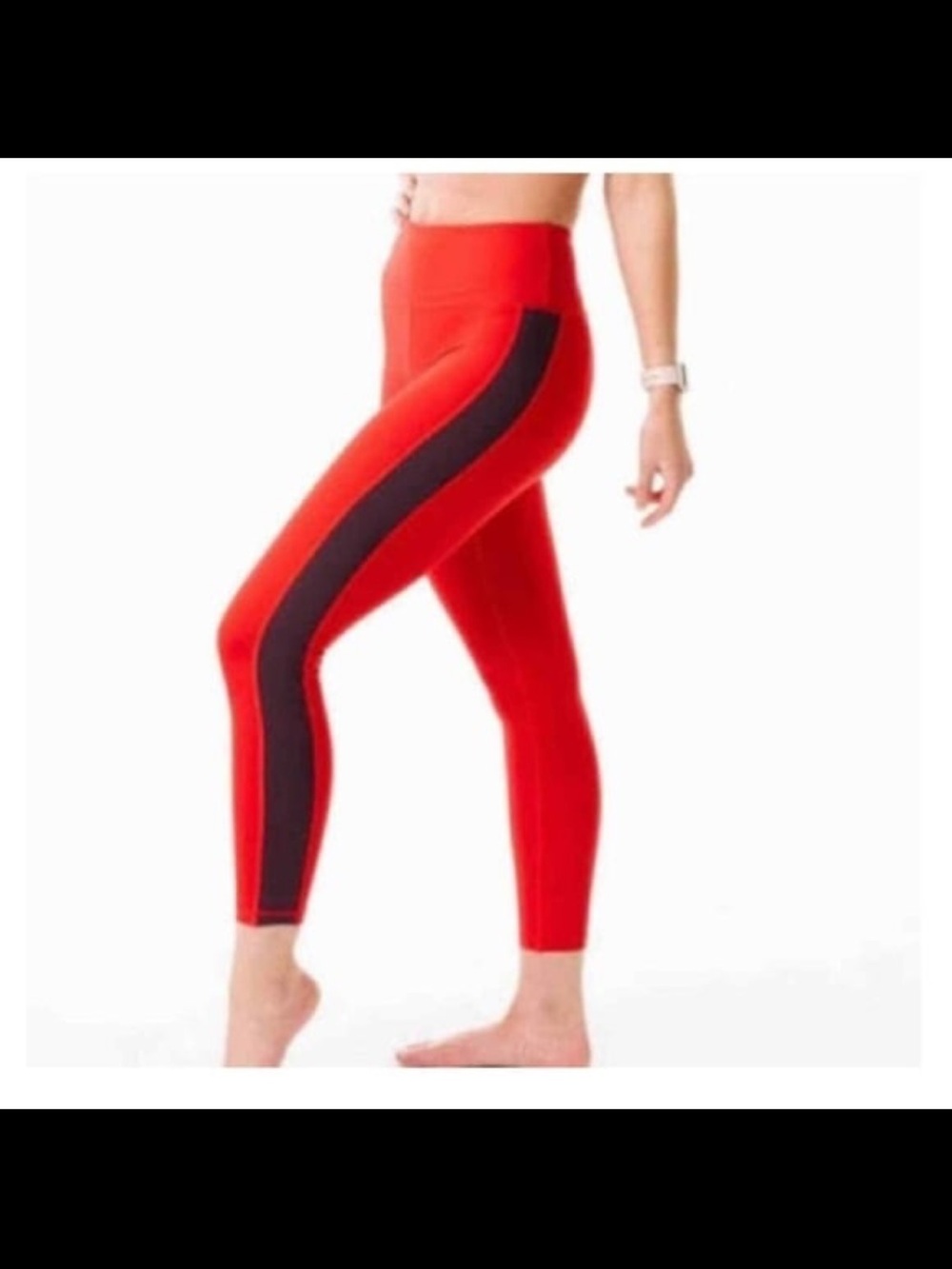 NWT ZYIA Red Royalty Stripe Light n Tight Hi Rise Leggings 14-16 - Picture 3 of 8